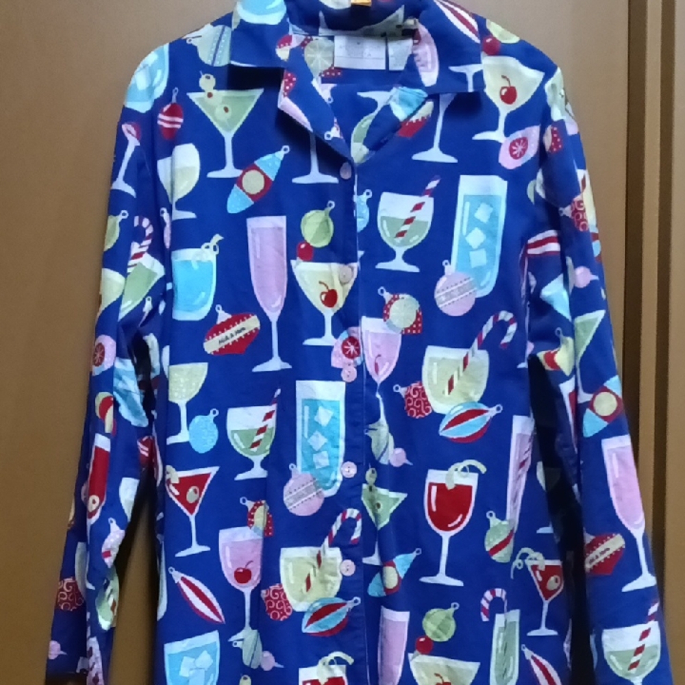 Allison Rhea Holiday Cocktail Print Pajama Set